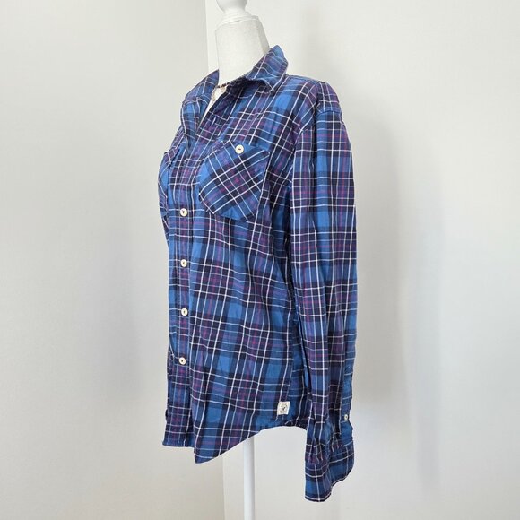 American Eagle Blue Plaid Button Down Shirt Men’s XS Grunge Indie Tumblr 2010s - Picture 3 of 13